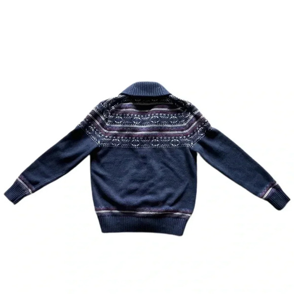 Tommy Hilfiger Luxury Blend Snowflake Cardigan Sweater Navy Blue Men’s Small - Picture 11 of 11